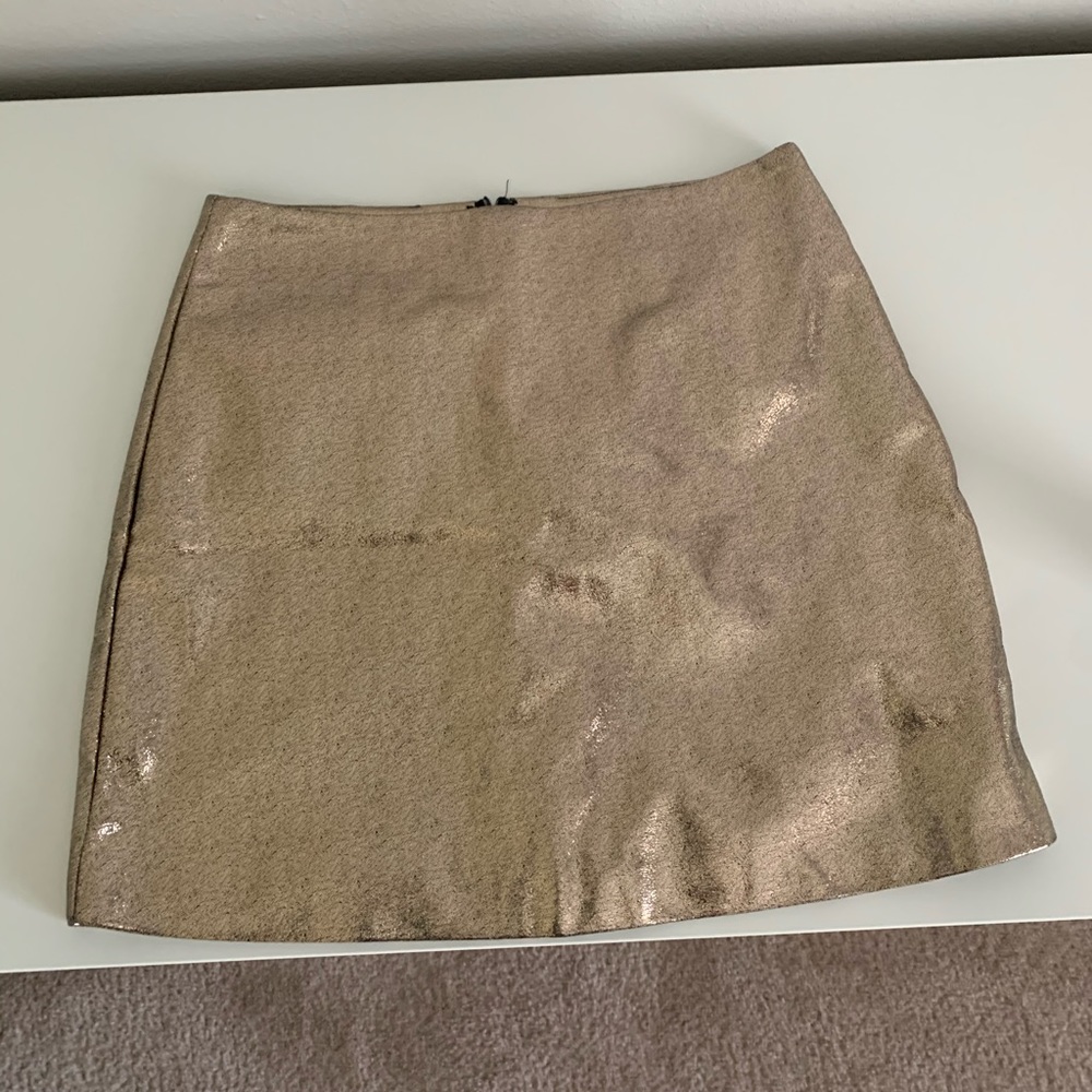 Gold metallic skirt